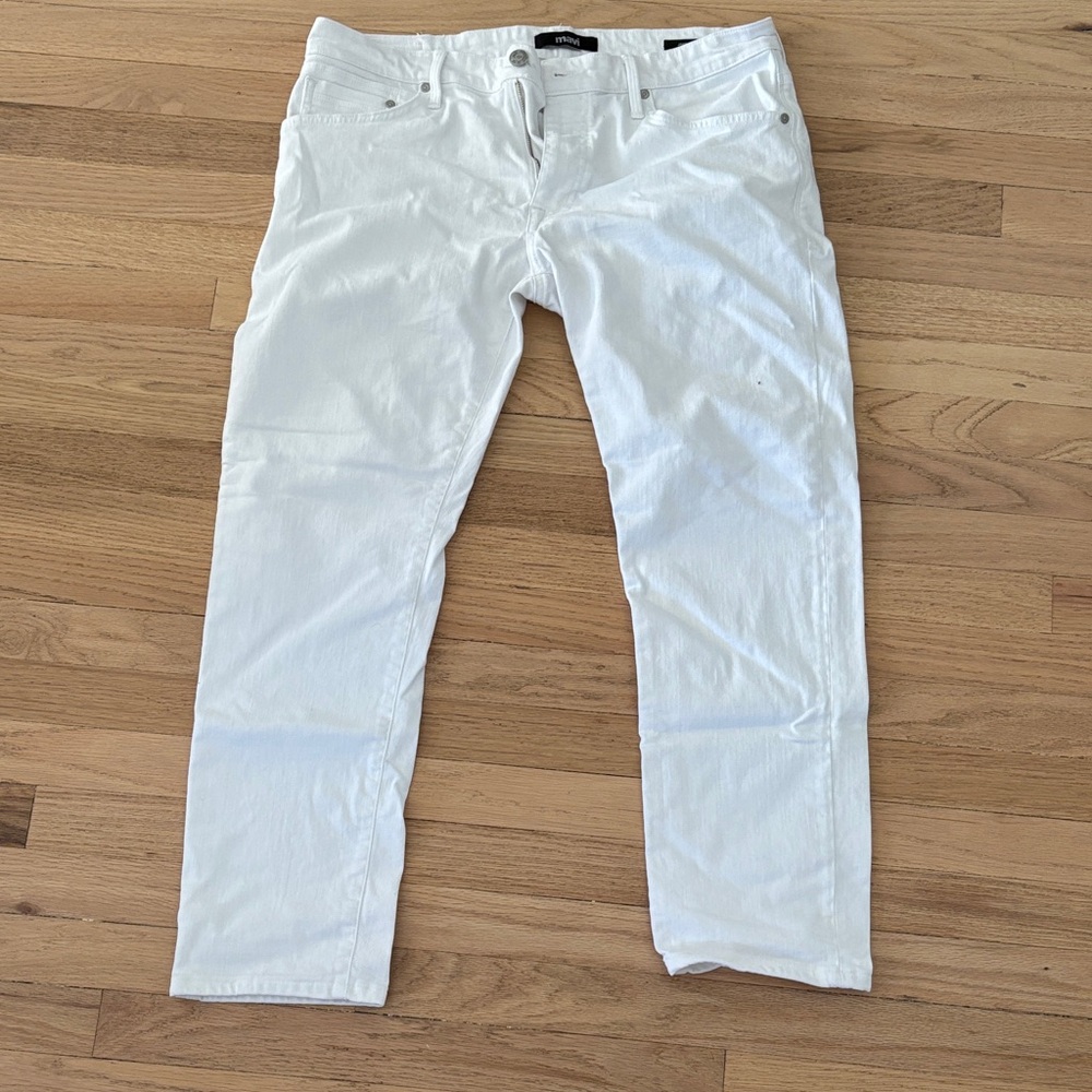 Mavi Men's Crisp White Slim Jeans